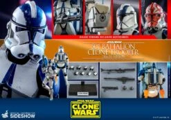 501st Battalion Clone Trooper (Clone Wars) DELUXE Edition- Star Wars Hot Toys Collectibles 1/6 Scale Action Figure -Hasbro Store 501st battalion clone trooper deluxe sixth scale figure by hot t 9
