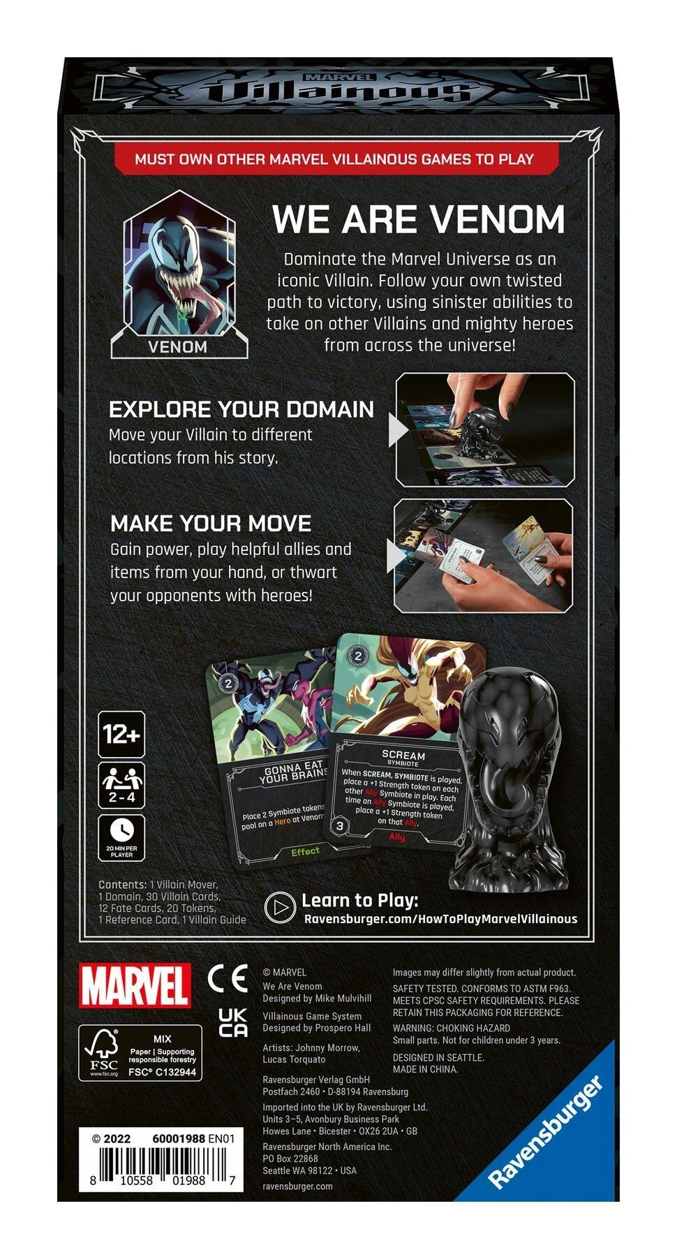 Ravensburger Marvel Villainous We Are Venom Character Expansion Pack 8 Ravensburger Marvel Villainous We Are Venom Character Expansion Pack - Image 6