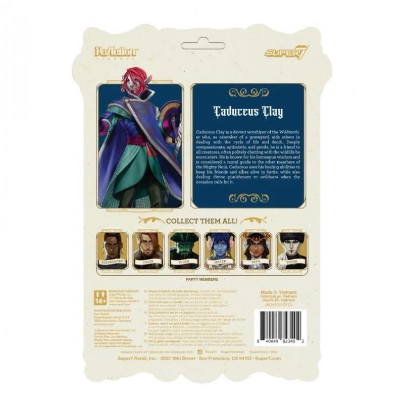 SUPER7 Critical Role ReAction Action Figure - Caduceus Clay 5 SUPER7 Critical Role ReAction Action Figure - Caduceus Clay - Image 3