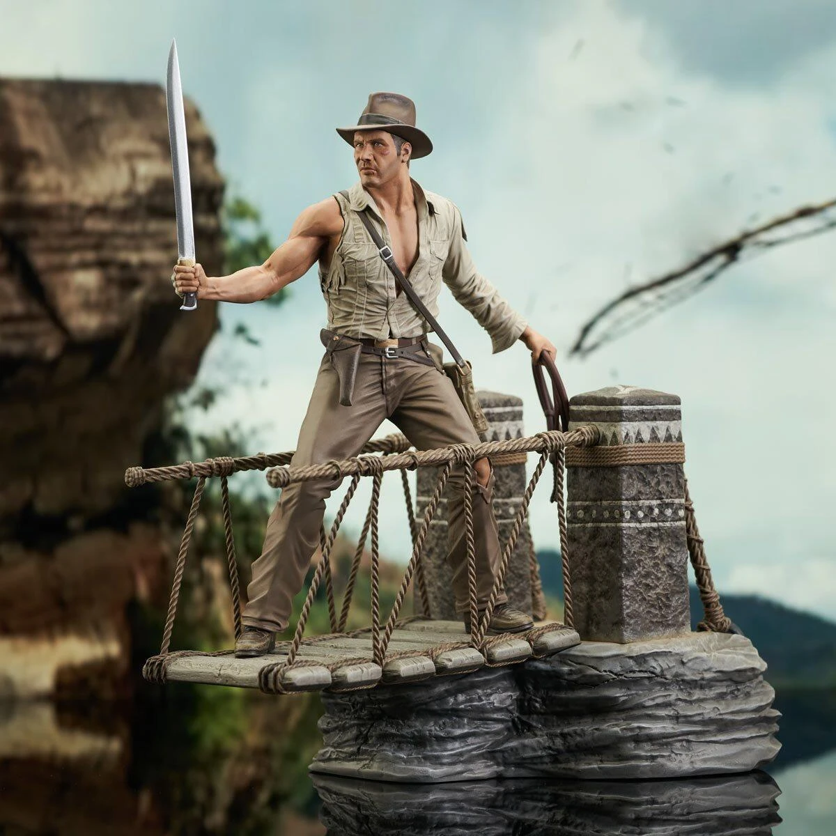 Diamond Select *PRE-ORDER Indiana Jones And The Temple Of Doom - Rope Bridge Deluxe Gallery Statue 5 Diamond Select *PRE-ORDER Indiana Jones And The Temple Of Doom - Rope Bridge Deluxe Gallery Statue - Image 3