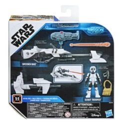 Hasbro Star Wars Mission Fleet Action Figure - Scout Trooper With Speeder Bike 8 Hasbro Star Wars Mission Fleet Action Figure - Scout Trooper With Speeder Bike -Hasbro Store f11285l00 5010993808984 back 20 s