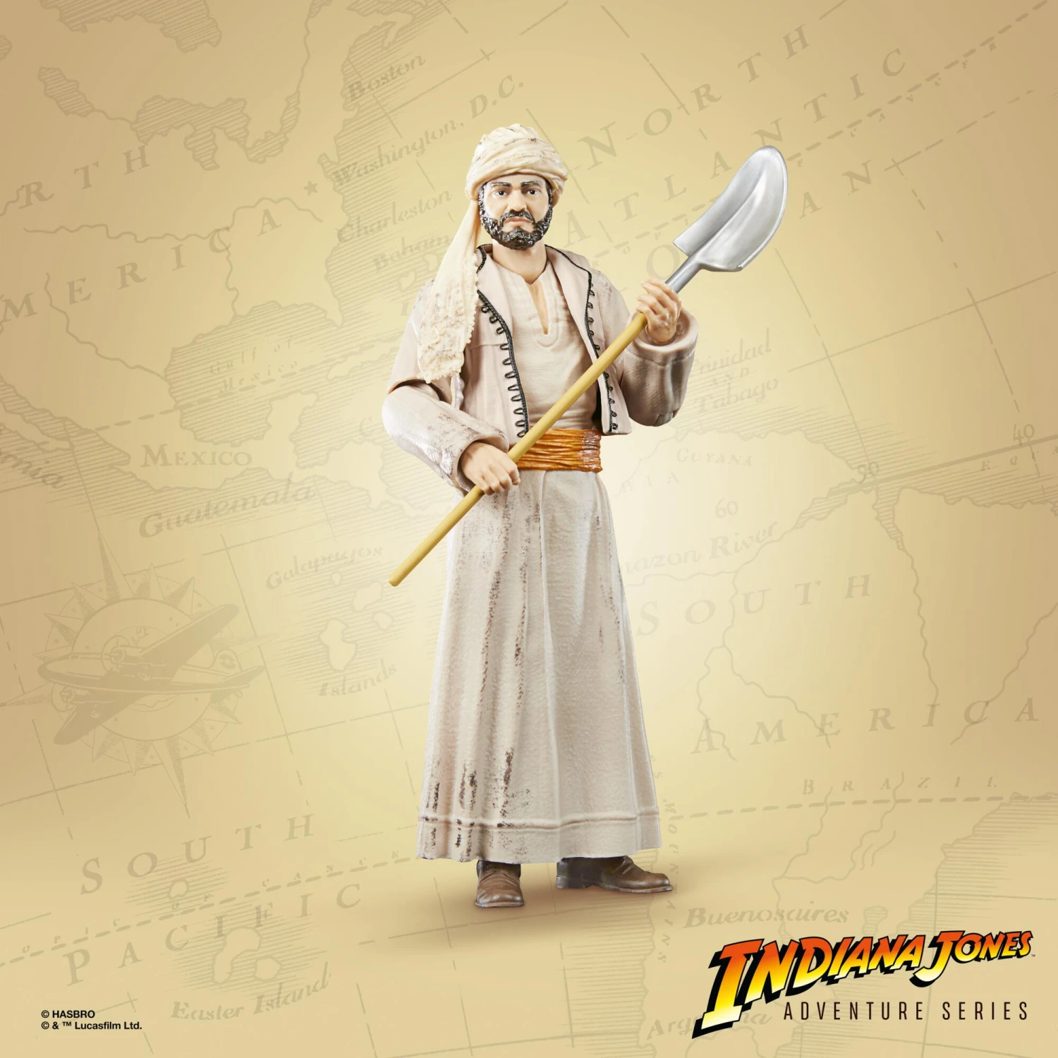 Hasbro Indiana Jones 6 Inch Action Figure Wave 1 - Sallah (Dig Disguise) 4 Hasbro Indiana Jones 6 Inch Action Figure Wave 1 - Sallah (Dig Disguise) - Image 2