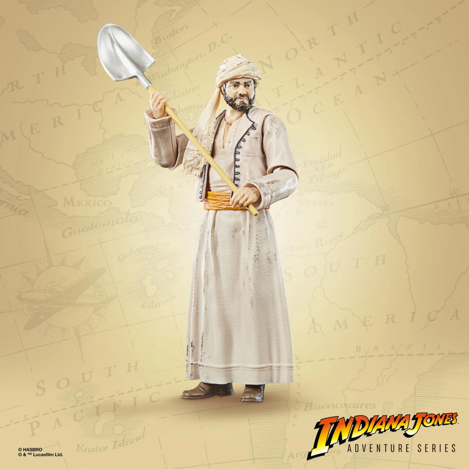 Hasbro Indiana Jones 6 Inch Action Figure Wave 1 - Sallah (Dig Disguise) 6 Hasbro Indiana Jones 6 Inch Action Figure Wave 1 - Sallah (Dig Disguise) - Image 4
