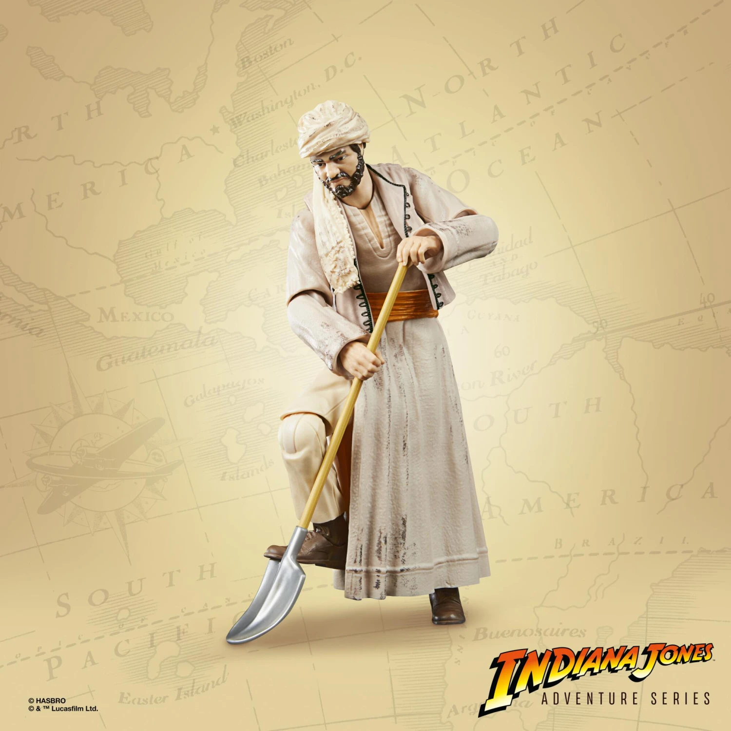 Hasbro Indiana Jones 6 Inch Action Figure Wave 1 - Sallah (Dig Disguise) 5 Hasbro Indiana Jones 6 Inch Action Figure Wave 1 - Sallah (Dig Disguise) - Image 3