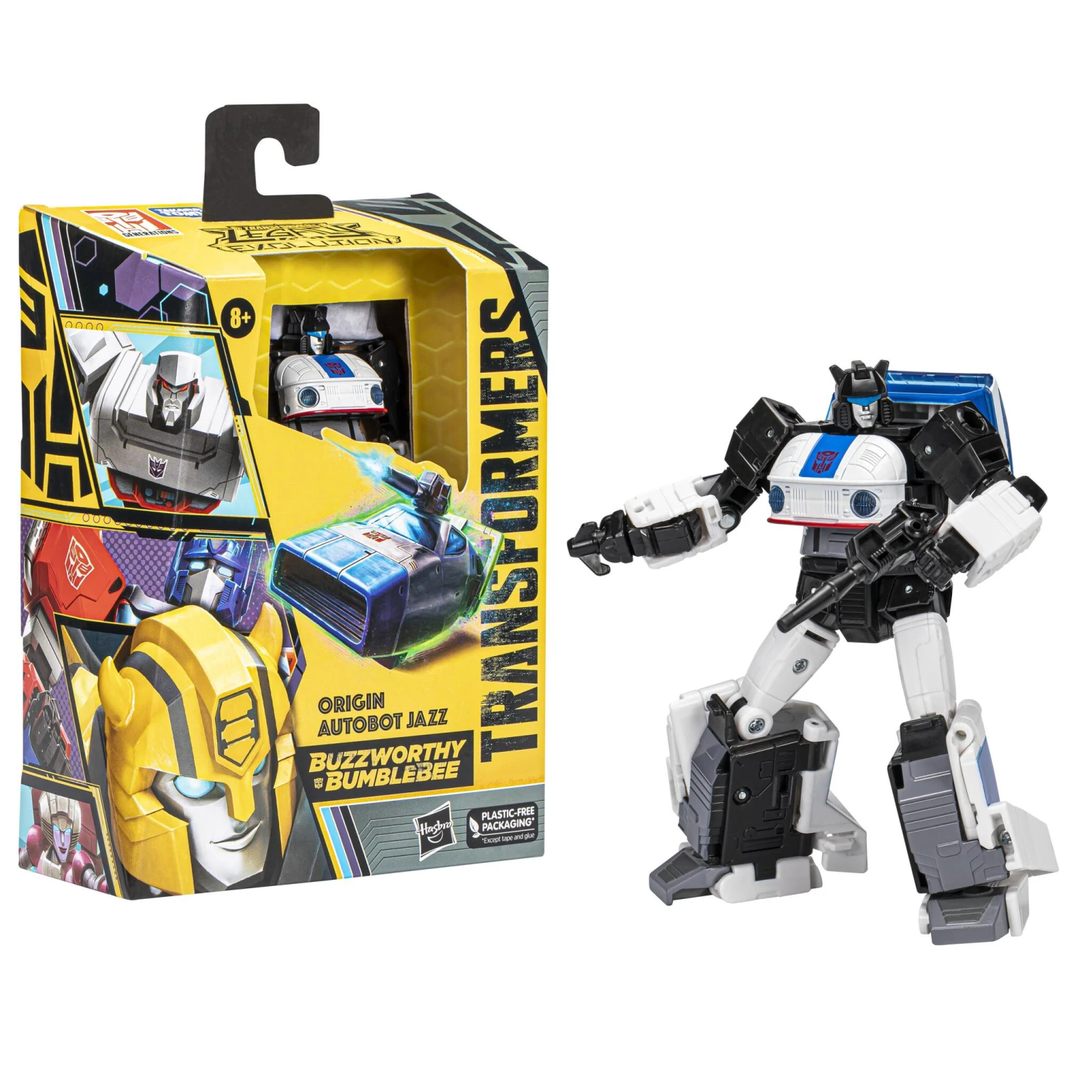 Hasbro Transformers Buzzworthy Bumblebee Generations Legacy Evolution Deluxe Action Figure - Origin Autobot Jazz 3 Hasbro Transformers Buzzworthy Bumblebee Generations Legacy Evolution Deluxe Action Figure - Origin Autobot Jazz