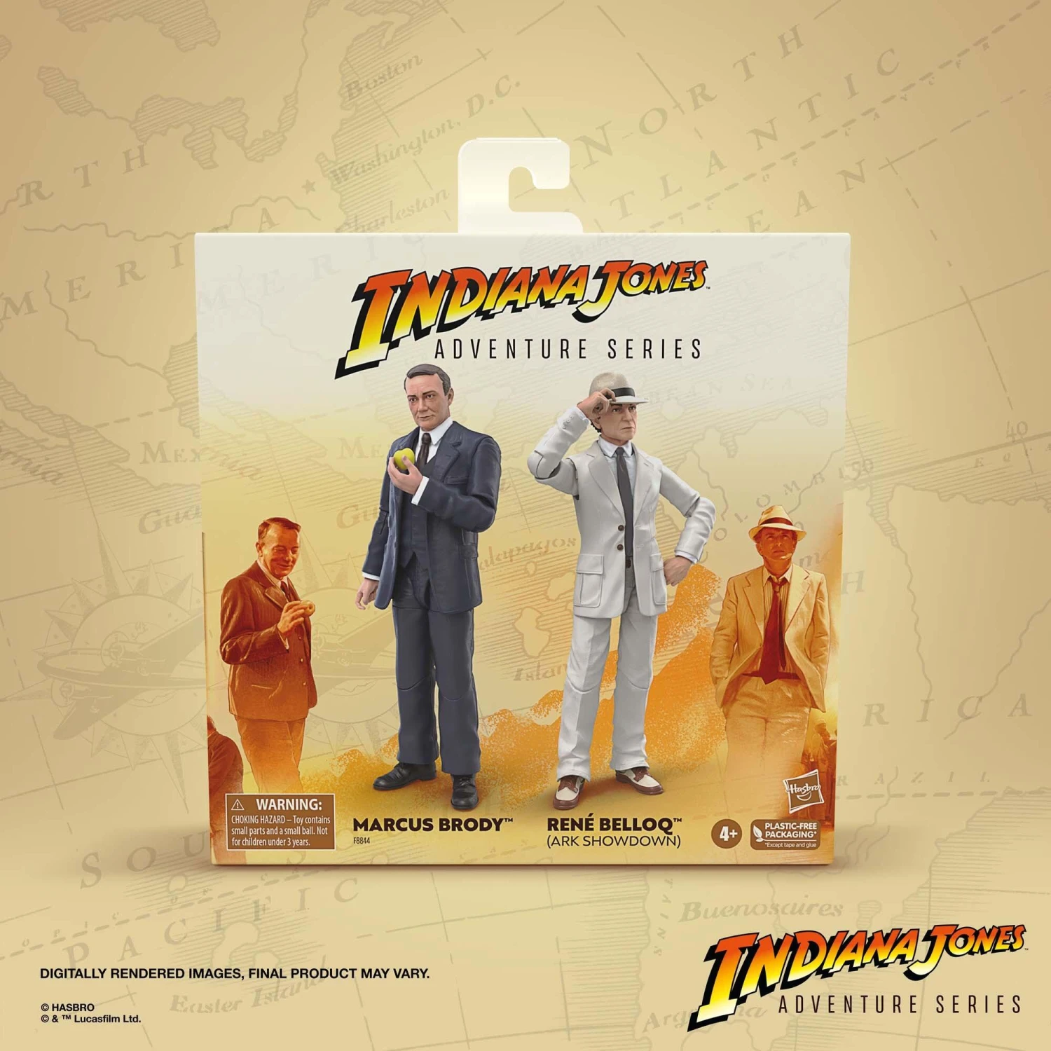 Hasbro Indiana Jones 6 Inch Exclusive Action Figure 2-Pack - Marcus Brody & Rene Belloq (Ark Showdown) 3 Hasbro Indiana Jones 6 Inch Exclusive Action Figure 2-Pack - Marcus Brody & Rene Belloq (Ark Showdown)