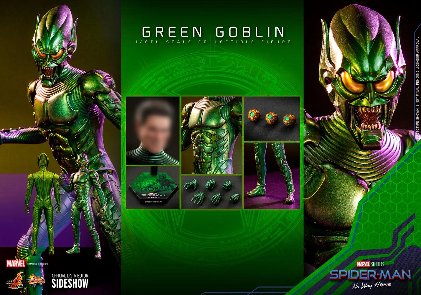 *PRE-ORDER Green Goblin - Spiderman No Way Home Marvel Hot Toys Collectibles 1/6 Scale Action Figure 6 *PRE-ORDER Green Goblin - Spiderman No Way Home Marvel Hot Toys Collectibles 1/6 Scale Action Figure - Image 4