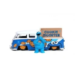 Jada Toys Sesame Street: 1962 VW Bus With Talking Cookie Monster Figure 1:24 Scale Hollywood Rides Die Cast Vehicle -Hasbro Store ja31751 1 800x800 1