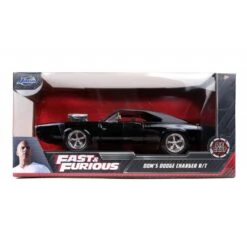 Jada Toys Fast & Furious - Dom's Charger RT (Glossy Black) Hollywood Rides 1:24 Scale Die Cast Vehicle
