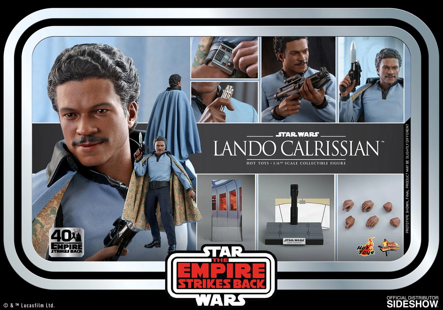 Lando Calrissian (Empire Strikes Back) - Star Wars Hot Toys Collectibles 1/6 Scale Action Figure 12 Lando Calrissian (Empire Strikes Back) - Star Wars Hot Toys Collectibles 1/6 Scale Action Figure - Image 10