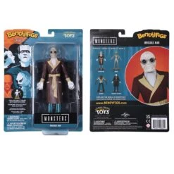 Noble Collection Universal Monsters Bendyfigs Action Figure - Invisible Man -Hasbro Store nn1168 b w