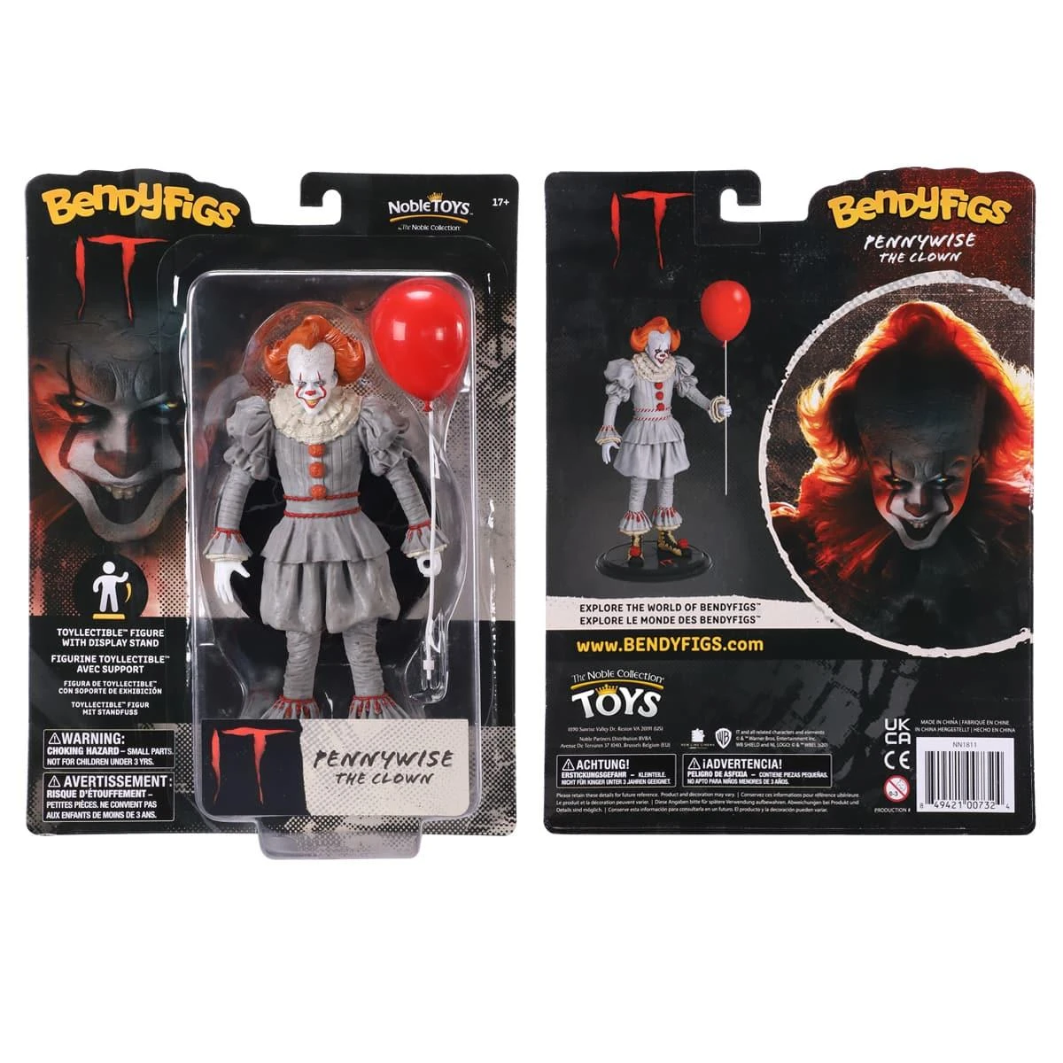 Noble Collection IT Bendyfigs Action Figure - Pennywise The Clown 5 Noble Collection IT Bendyfigs Action Figure - Pennywise The Clown - Image 3