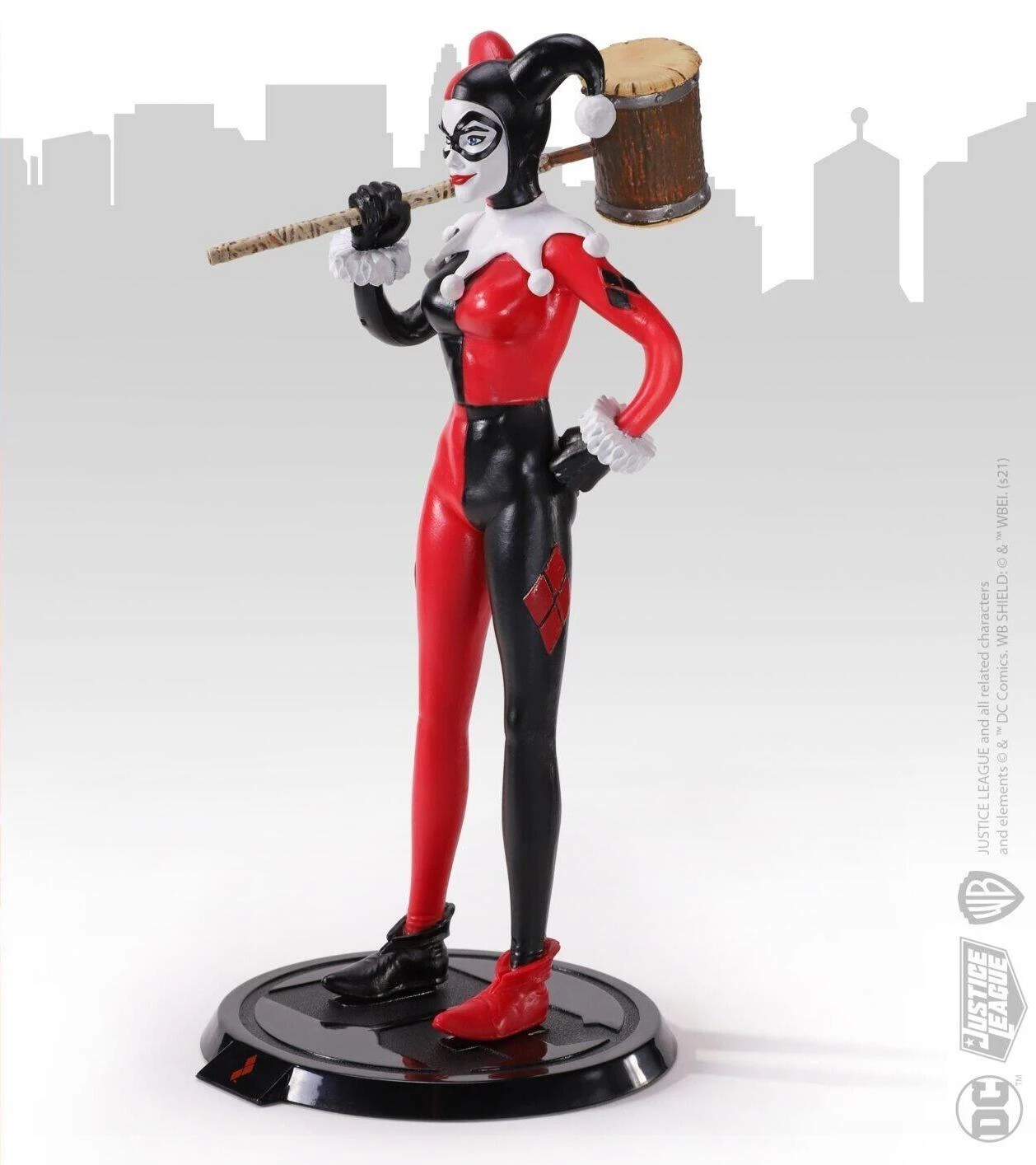 Noble Collection DC Bendyfigs Action Figure - Harley Quinn Jester 5 Noble Collection DC Bendyfigs Action Figure - Harley Quinn Jester - Image 3