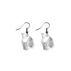 STAR WARS BOBA FETT 3D HELMET DANGLE EARRINGS
