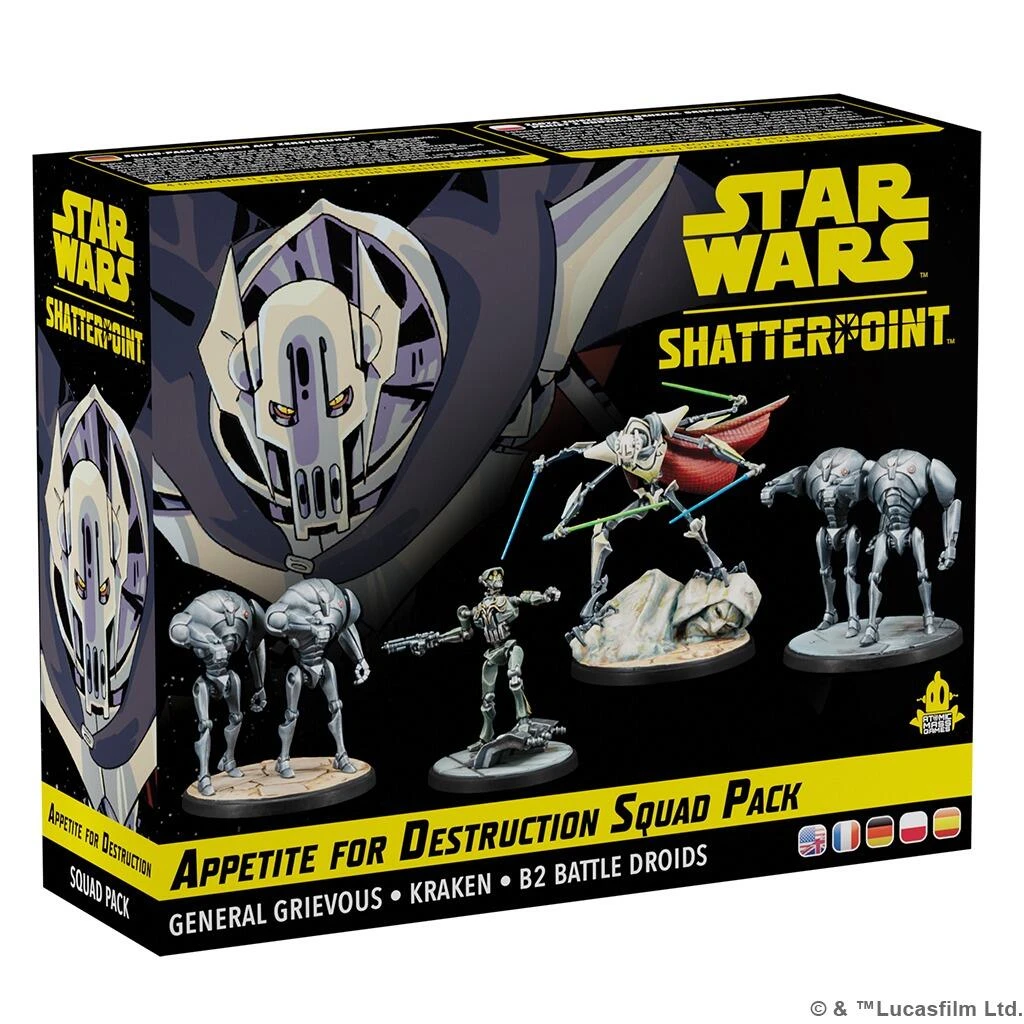 Atomic Mass Games Star Wars Shatterpoint: Appetite For Destruction (General Grievous Squad Pack) Expansion Pack 3 Atomic Mass Games Star Wars Shatterpoint: Appetite For Destruction (General Grievous Squad Pack) Expansion Pack